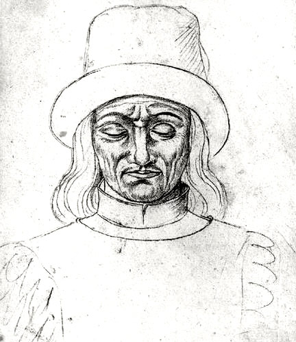 Portrait de Jean l’Aveugle, Jacques le Boucq (1296-1346), Recueil d’Arras, ms. 266 f°171 ( © médiathèque d’Arras)