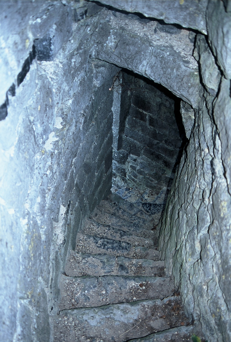 L’escalier de la tour des Bohémiens (photo P.-H. Tilmant © SPW-AWaP)